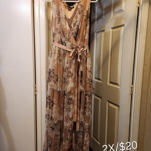 Floral Dress with Belt